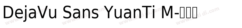 DejaVu Sans YuanTi M字体转换